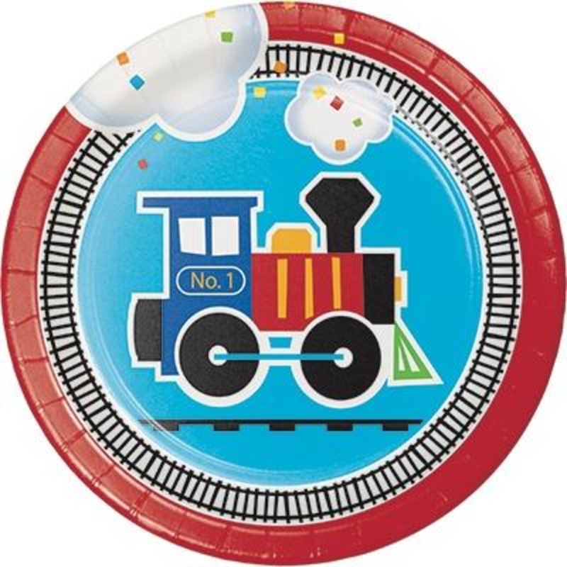 Small Train Birthday Party Plates Pack of 8