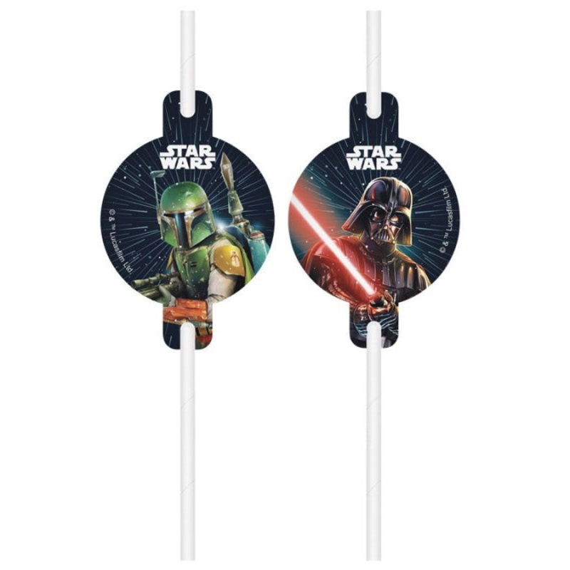Star Wars Galaxy Paper Straws Pack of 4