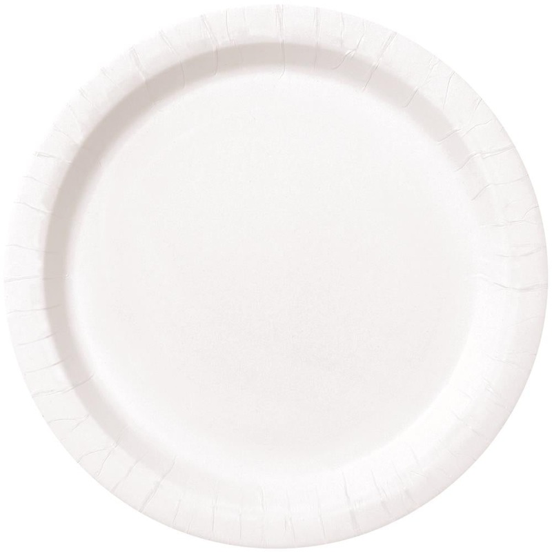 White Paper Plates 23cm Pack of 8