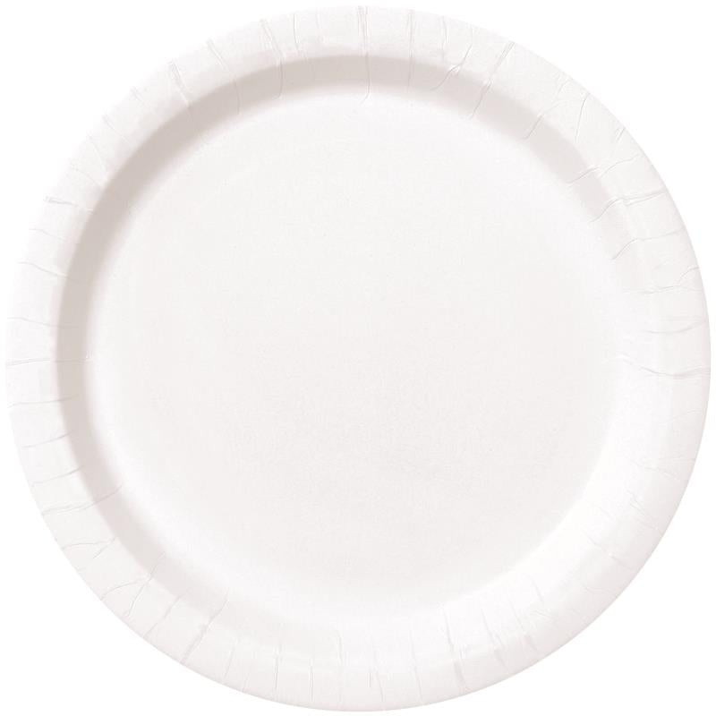 White Party Cake Plates (Bulk) Pack of 20