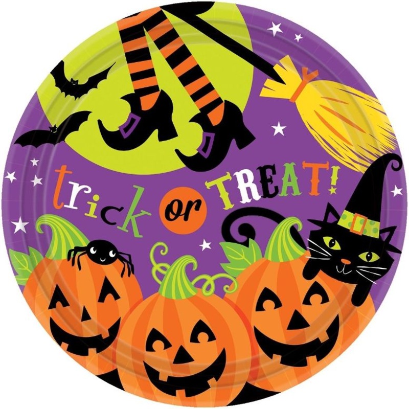 Witches Crew Halloween Party Plates 23cm Pack of 8