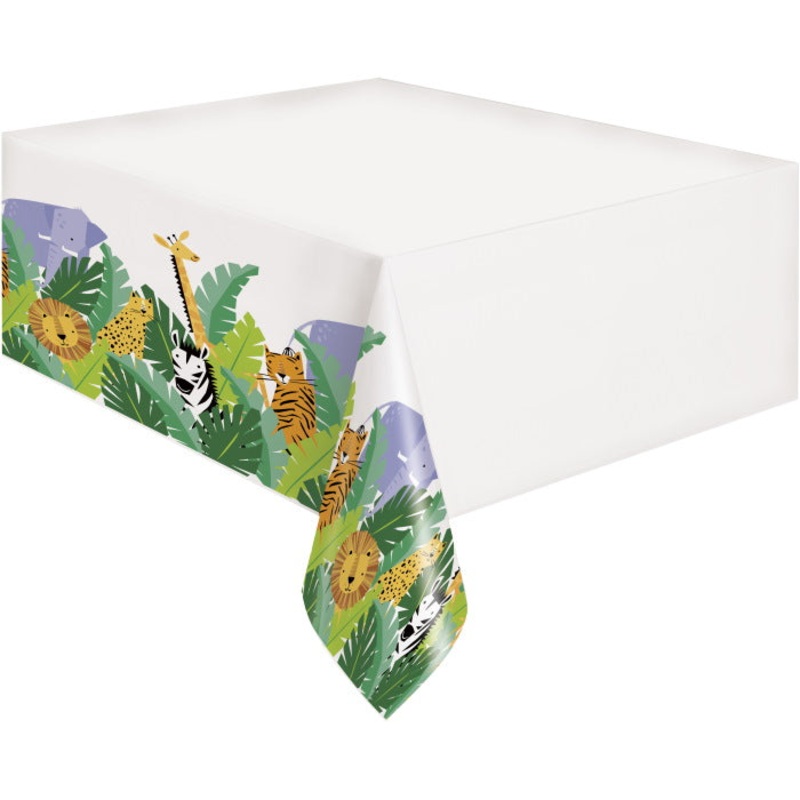 Animal Jungle Party Plastic Tablecover Tablecloth 138 x 213cm