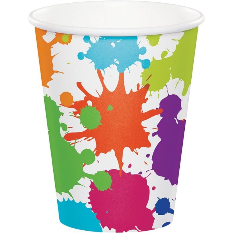 Art Arty Paint Paper Party Cups Pack of 8