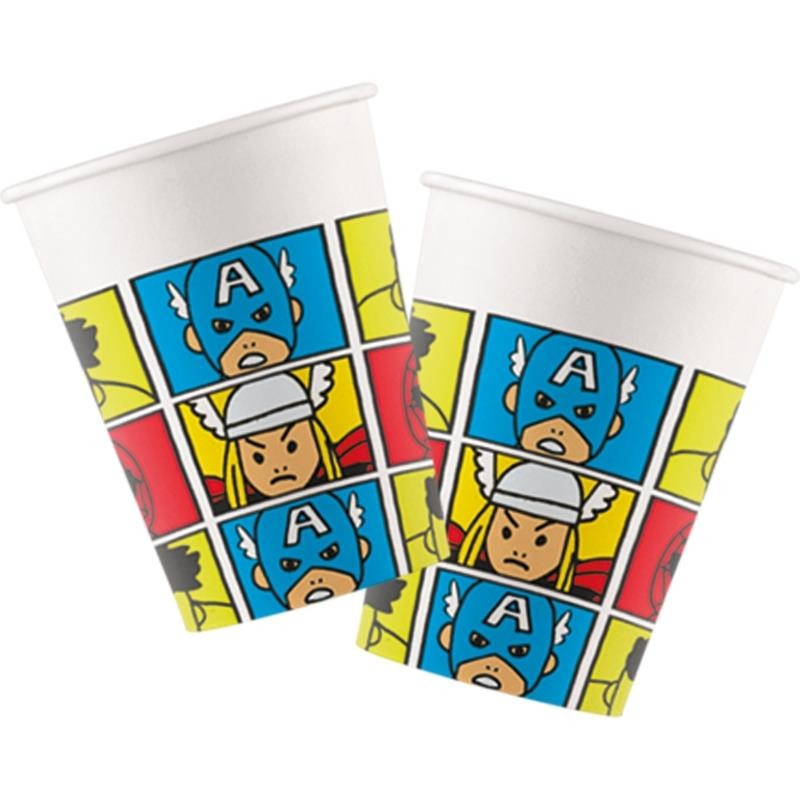 Avengers Pop Art Paper Cups Pack of 8