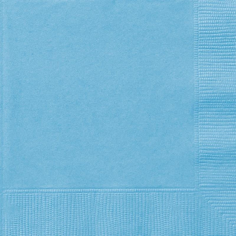 Baby Blue Party Beverage Napkins Pack of 20 Serviettes