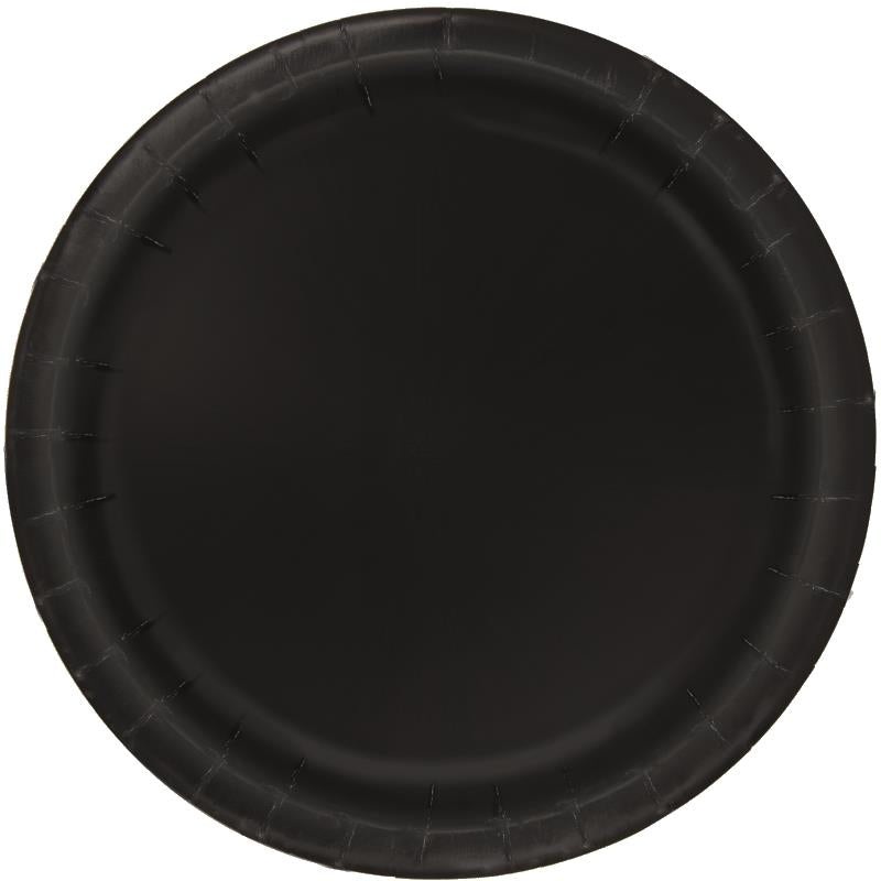 Black Party Plates (Bulk) Pack of 16