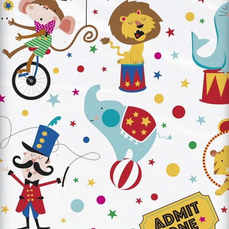 Carnival Circus Plastic Tablecloth 138 x 213cm