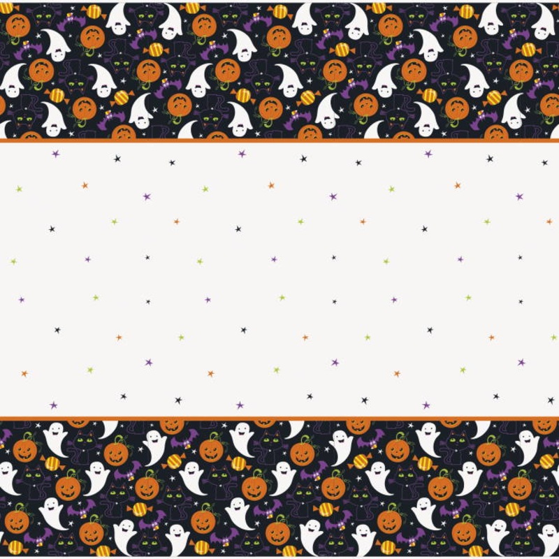 Cat and Pumpkin Halloween Tablecoth 138 x 213cm