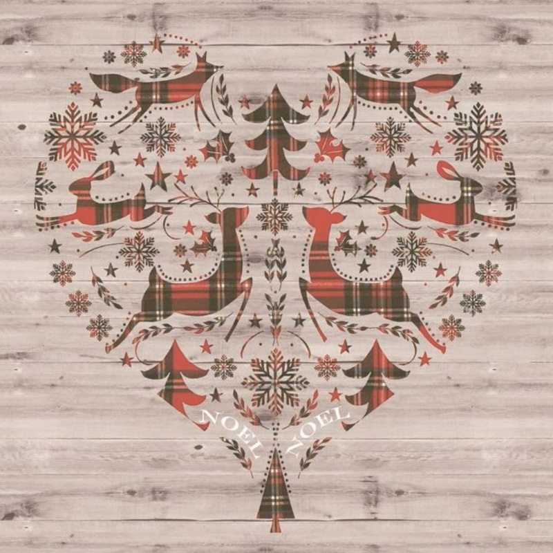 Christmas Napkins Winterly Woodcut Pack of 20
