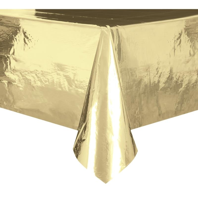 Gold Foil Party Tablecover Tablecloth 138 x 274cm