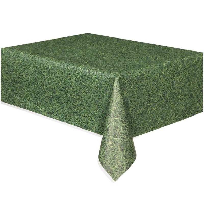 Grass Print Plastic Party Tablecloth