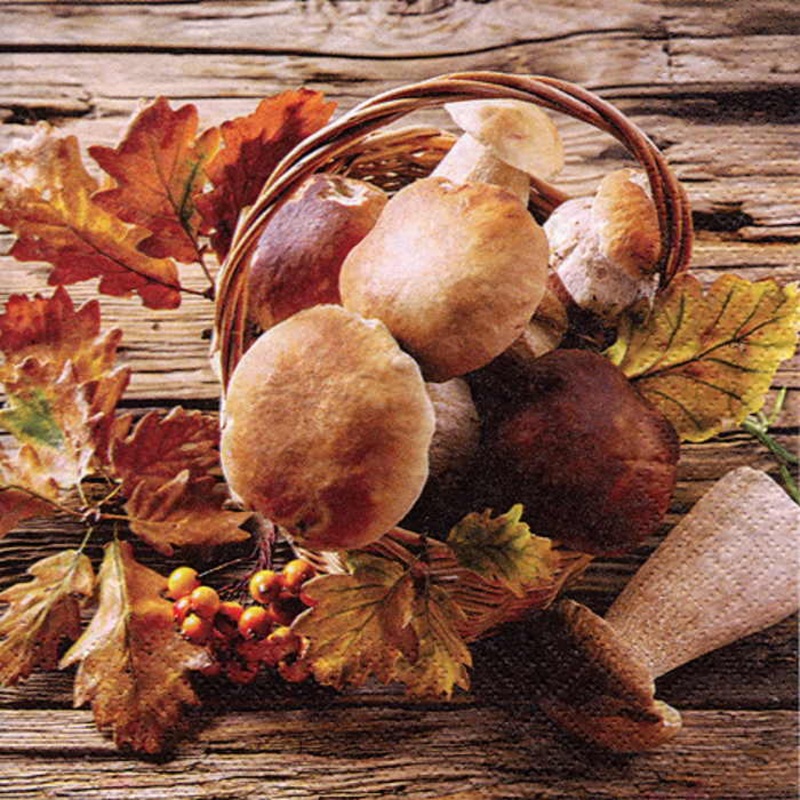 Mushroom Napkins - 3ply Pack of 20