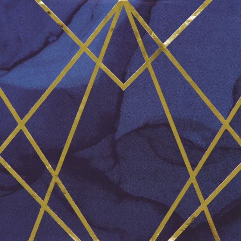 Navy Blue & Gold Geode Party Napkins Pack of 16 Serviettes