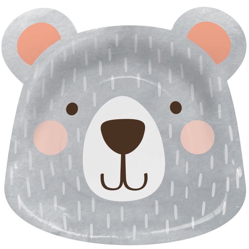 Paper Plate Bear Shaped Pack of 8