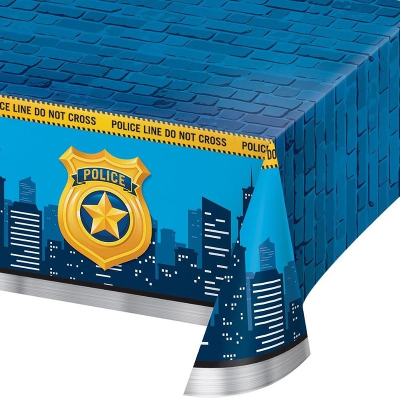 Police Party Tablecloth: Plastic Tablecover 137 x 274cm