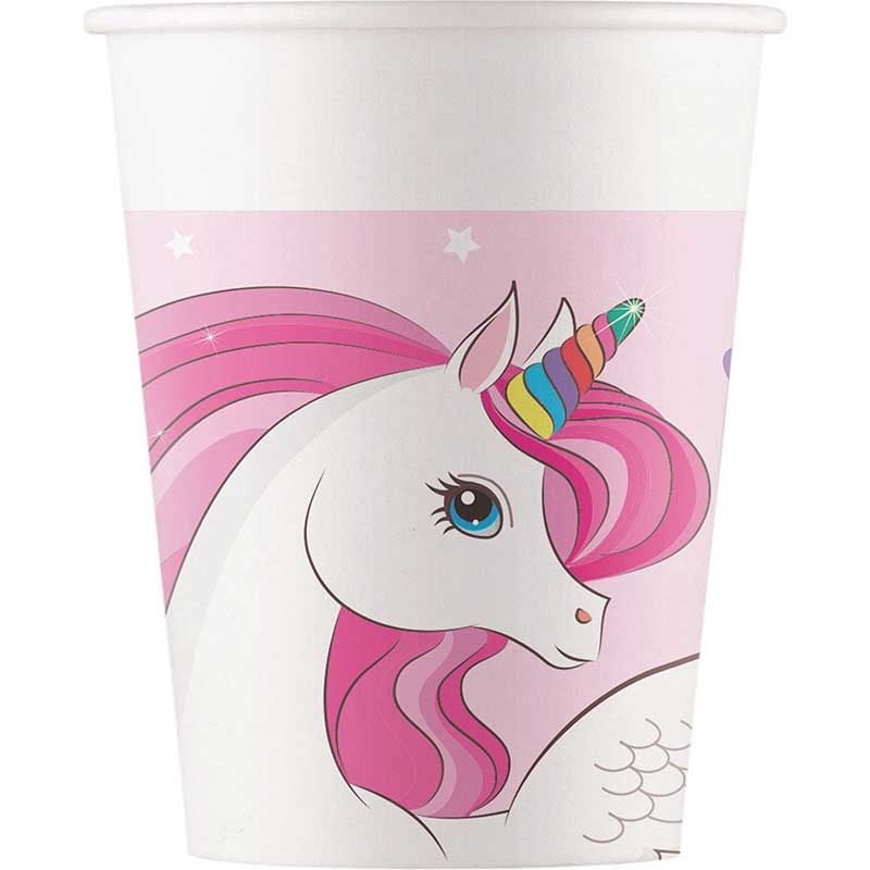 Rainbow Unicorn Cups Pack of 8