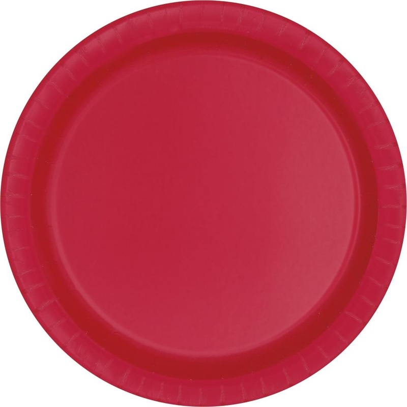 Red Party Plates 23cm Pack of 8