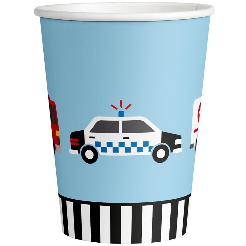 Road Vehicle Paper Party Cups Pack of 8