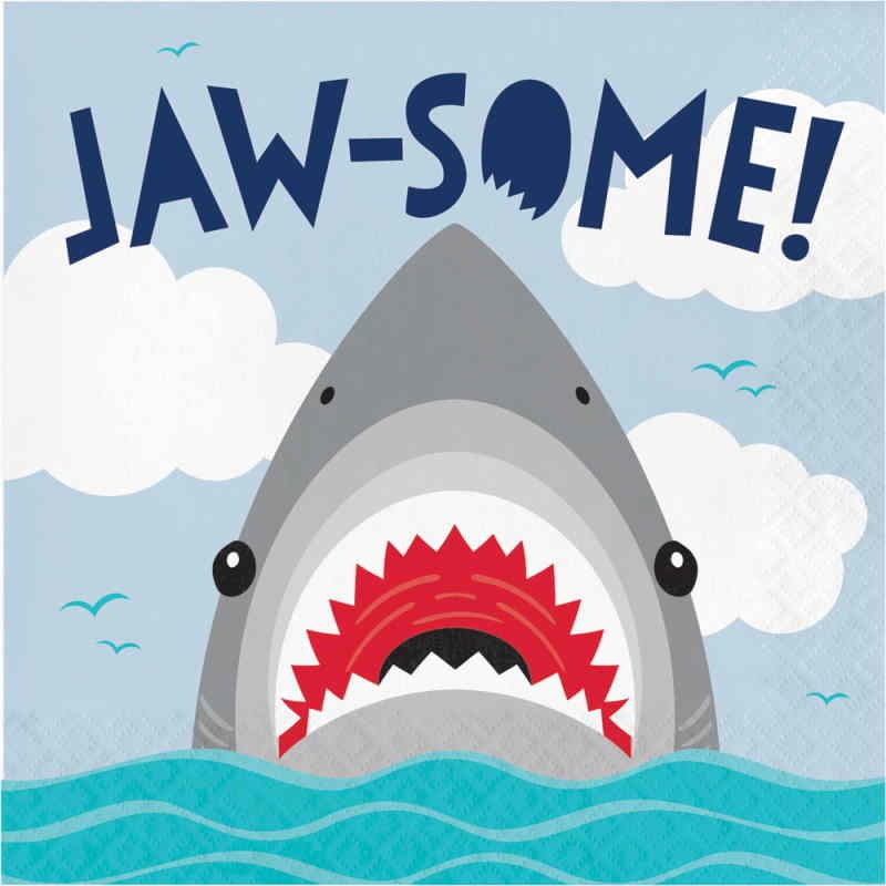 Shark Jaw-Some Party Napkins Pack of 16