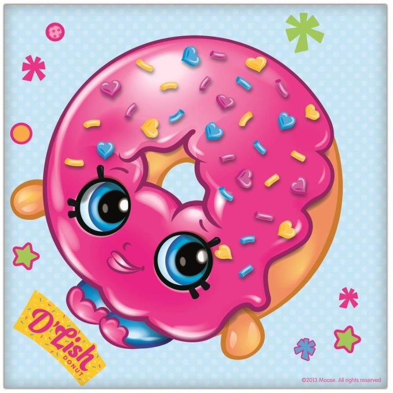 Shopkins Party Napkins Pack of 16 Serviettes