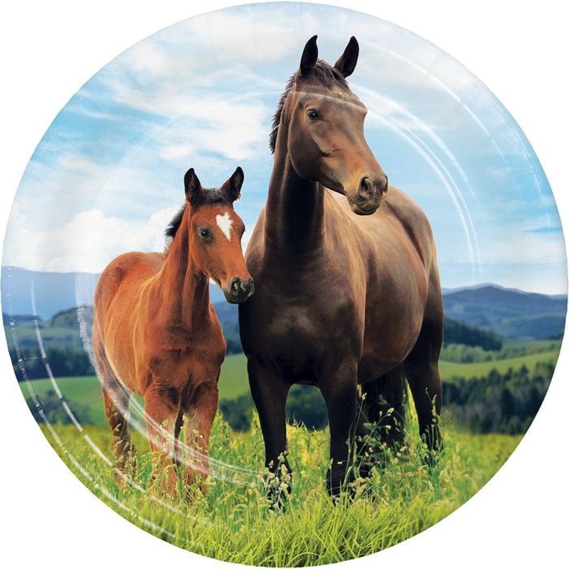 Small Horse Party Plates Pack of 8