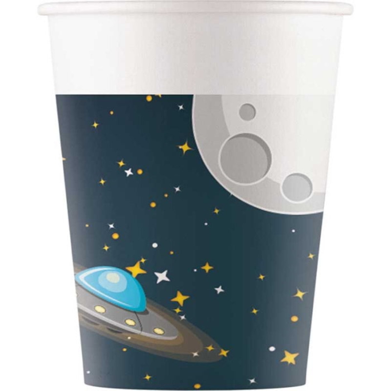 Space Themed Paper Cups Pack of 8