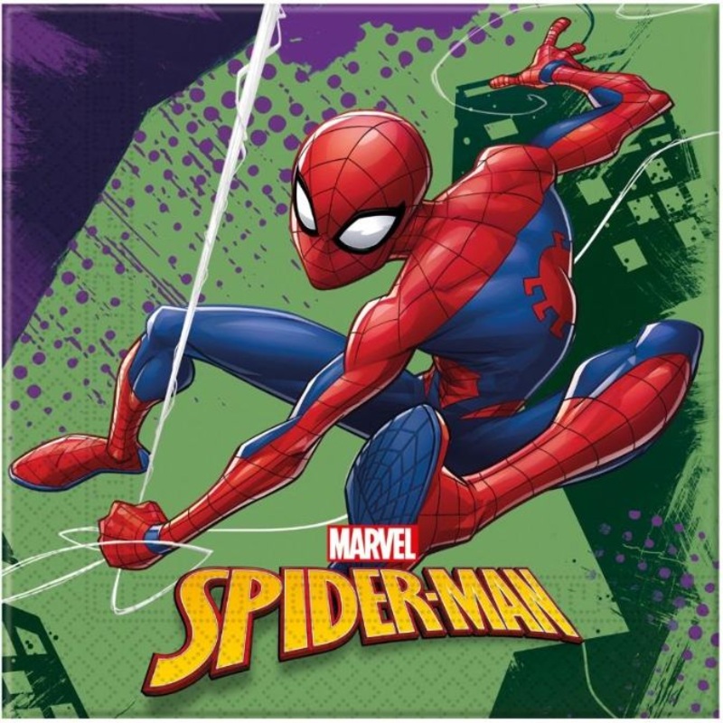 Spiderman Team Up Party Napkins Pack of 20 Serviettes