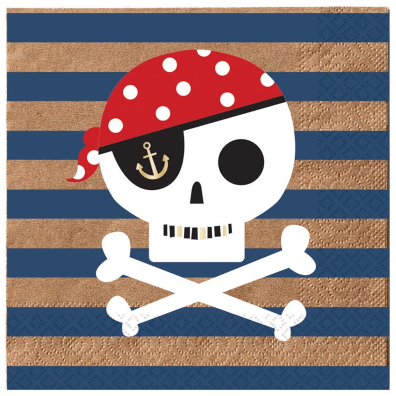 Treasure Pirate Napkins Pack of 16
