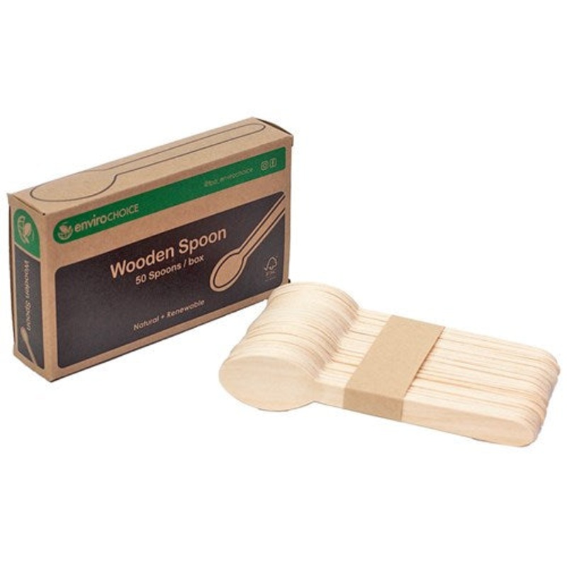 Cutlery Spoons FSC Certified 165mm 50 Pack