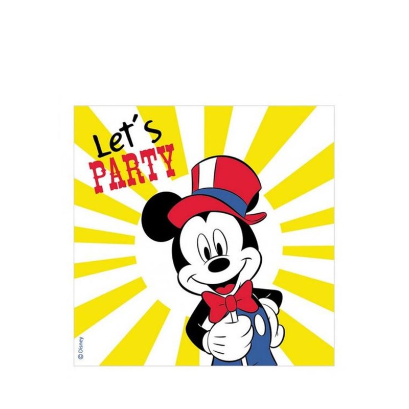 Disney Mickey Carnival Lunch Napkins Pack of 16
