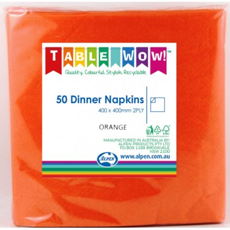 Orange Dinner Napkin 40x40cm 2ply P50