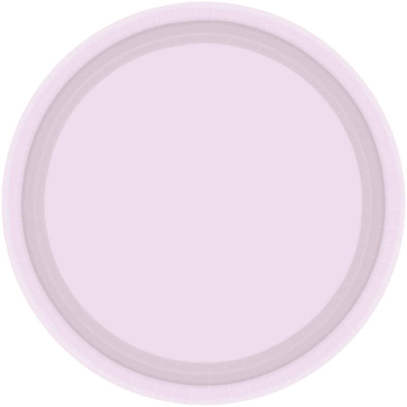 Paper Plates 23cm Round 20CT - Pastel Lilac