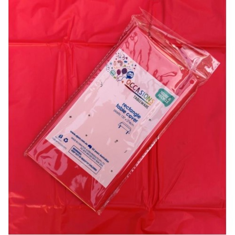 Red Rectangle Tablecover 1pk