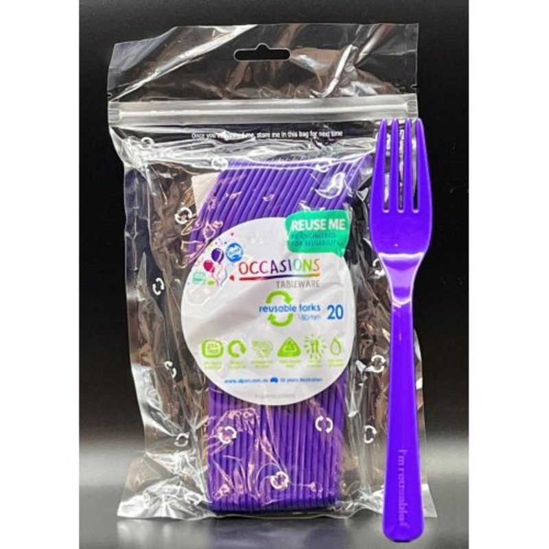 Reusable Forks Pack 20 - Purple