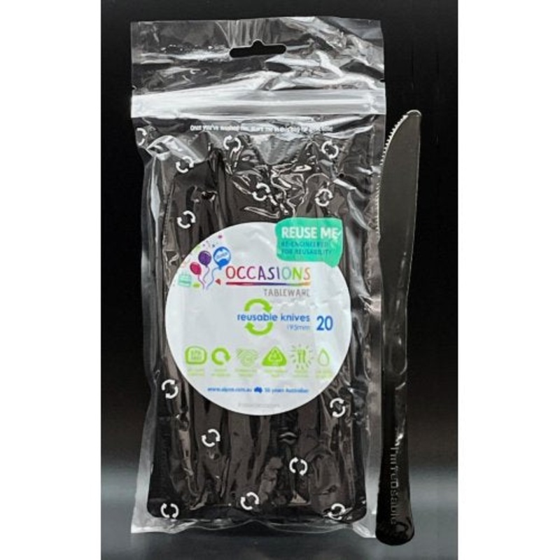 Reusable Knives Pack 20 - Black