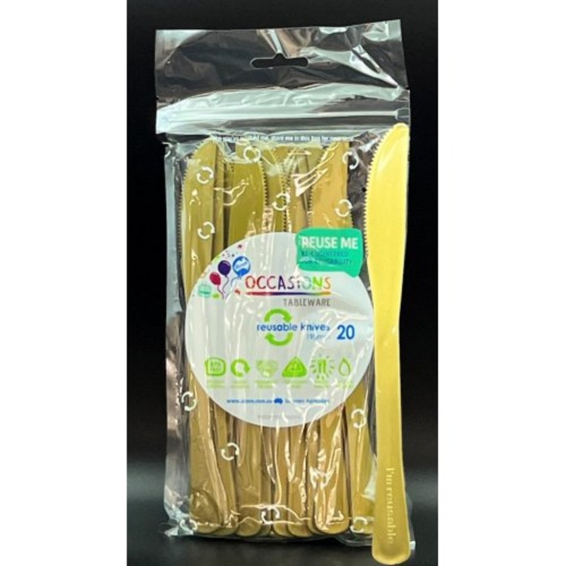 Reusable Knives Pack 20 - Gold