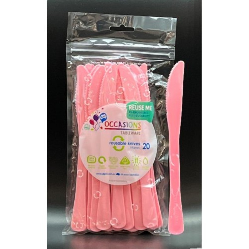 Reusable Knives Pack 20 - Light Pink