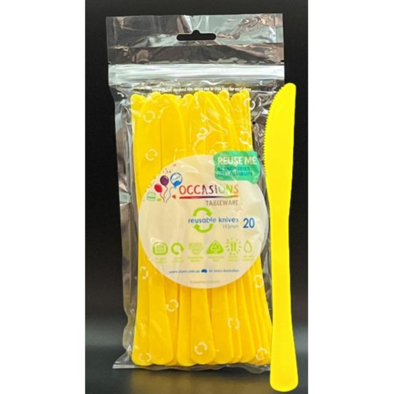 Reusable Knives Pack 20 - Yellow