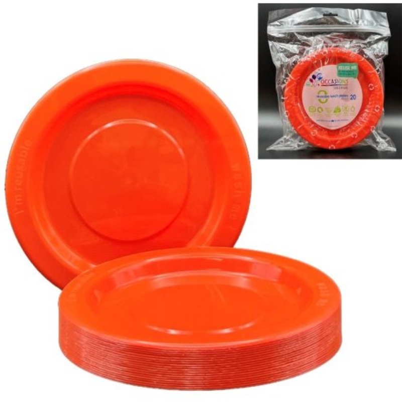 Reusable Lunch Plate Pack 20 - Orange
