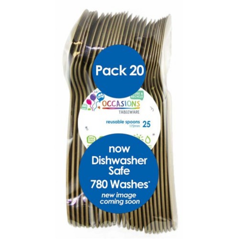 Reusable Spoons Pack 20 - Gold