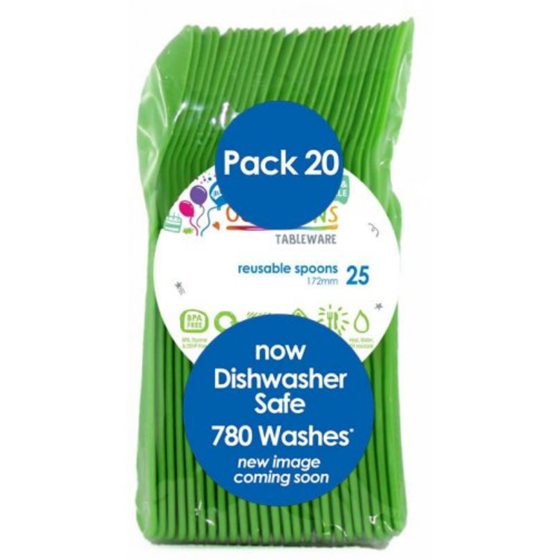 Reusable Spoons Pack 20 - Lime