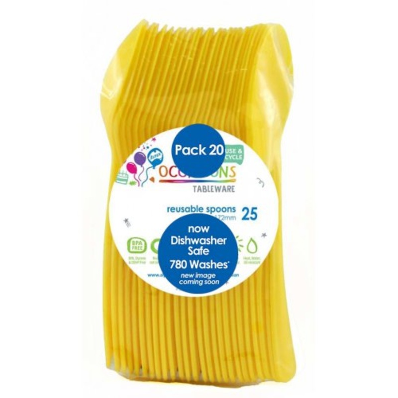 Reusable Spoons Pack 20 - Yellow