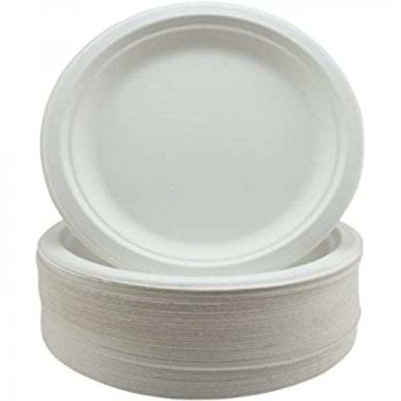 Sugarcane Dinner Plates 230mm White 50pk
