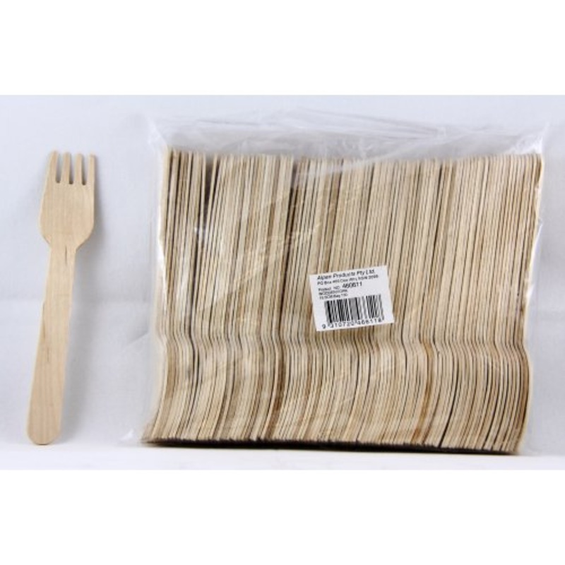 Wooden Forks 155mm 100pk