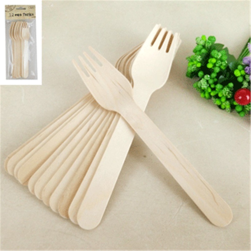 12pk Wooden Eco Forks