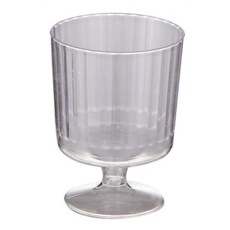 15pk Clear Plastic Wine Glasses 145ml