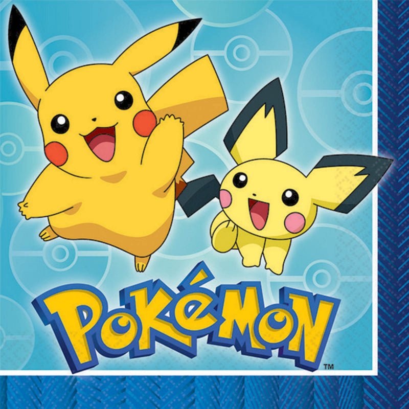 16pk Licensed Pokemon Core Party Lunch Napkins