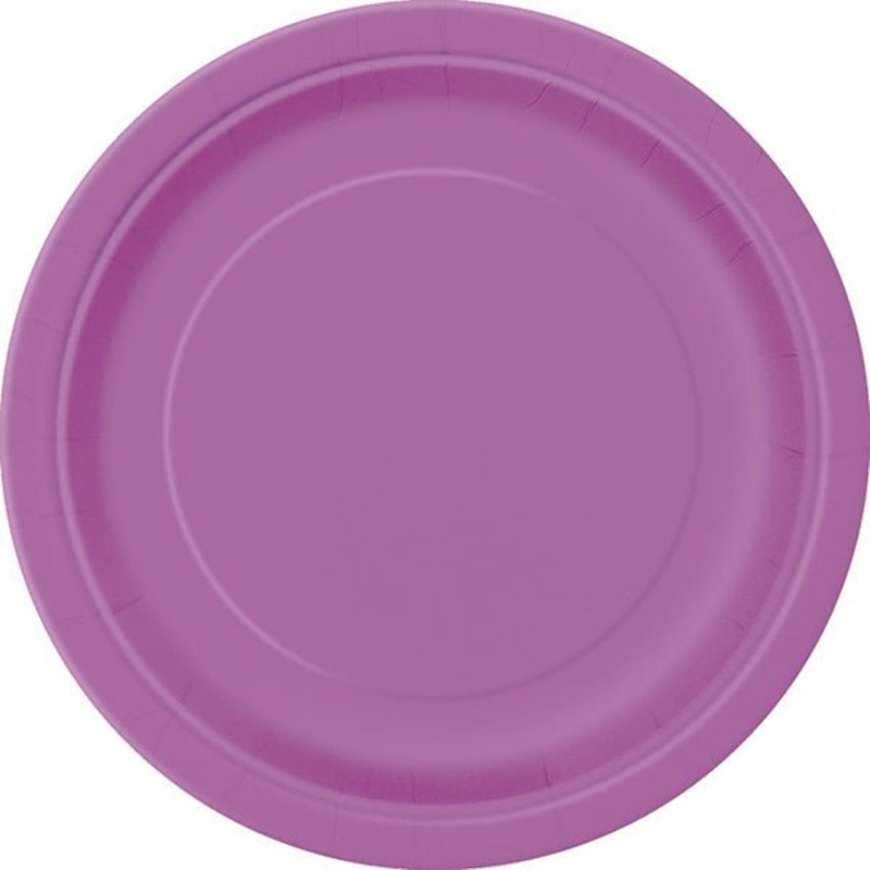 16pk Pretty Purple Paper Plates - 23cm
