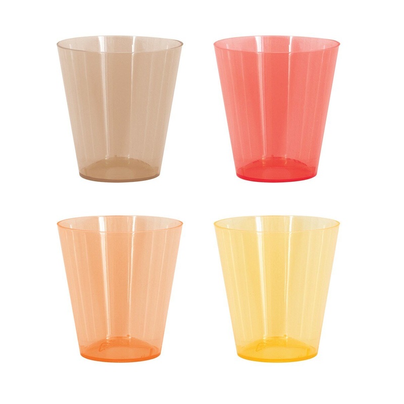 20pk Assorted Boho Premier Stylz Plastic Shot Glasses