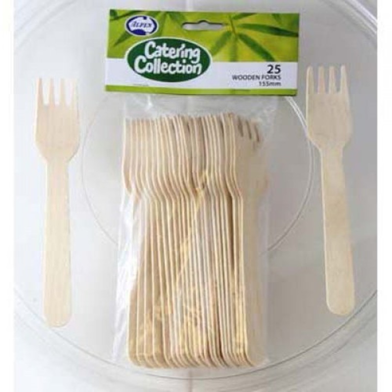 25pk Wooden Forks
